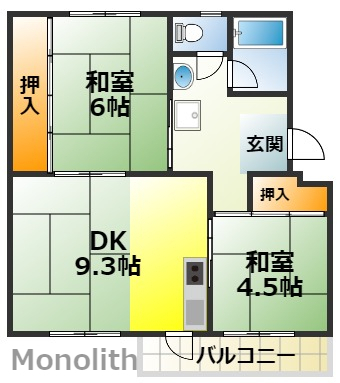 堺市南区竹城台のマンションの間取り