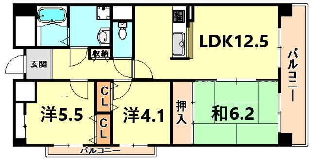 ウエストコート１１番街の間取り