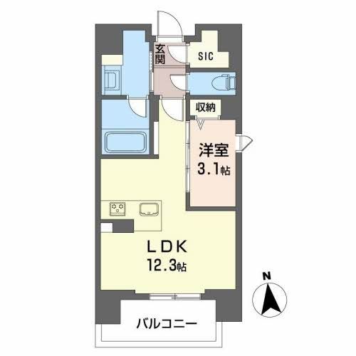 大阪市中央区法円坂のマンションの間取り