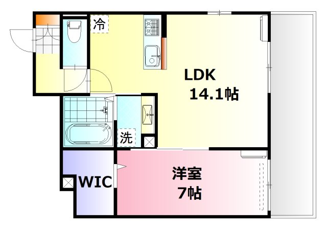 （仮）D-room矢賀3丁目の間取り