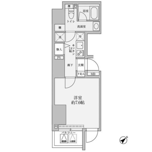 港区赤坂のマンションの間取り