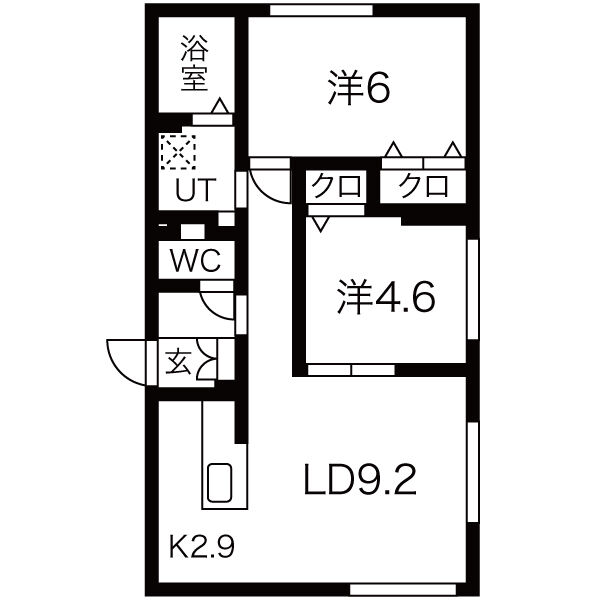 札幌市南区澄川三条のマンションの間取り