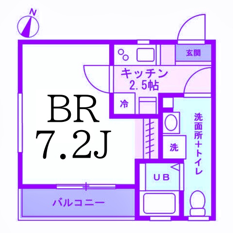 横浜市中区本牧緑ケ丘のアパートの間取り