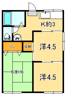 コーポ茂庭の間取り