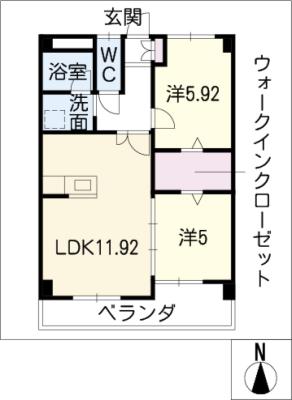 コーポ金池IIの間取り