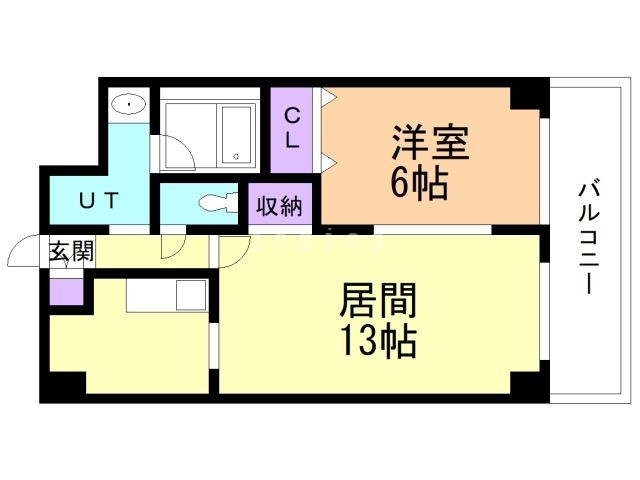 札幌市北区屯田六条のマンションの間取り