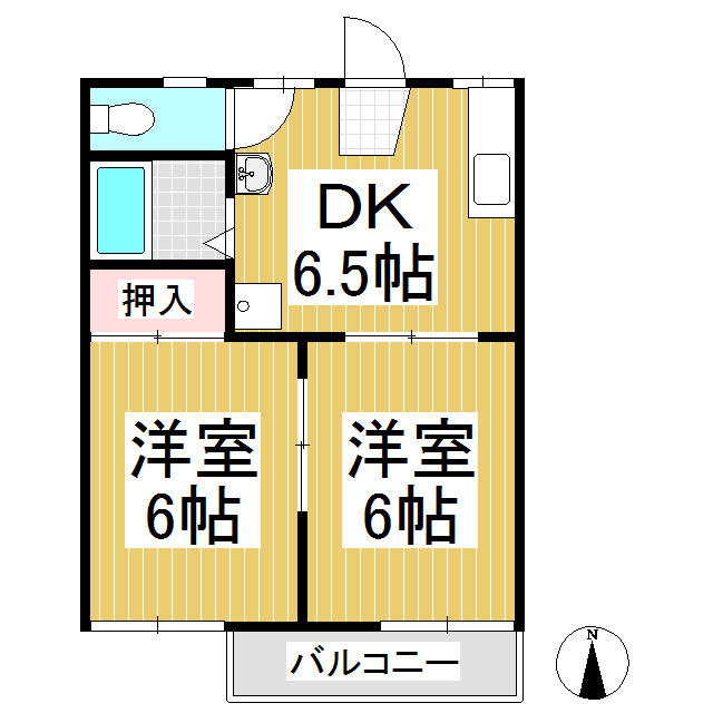 メゾン治田　Ｂ棟の間取り