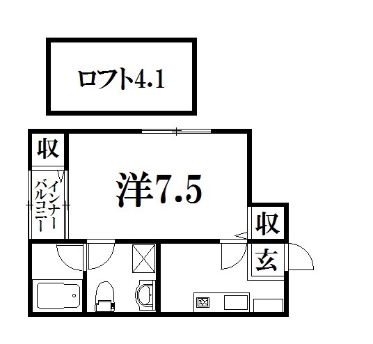 浜松市中央区新津町のアパートの間取り