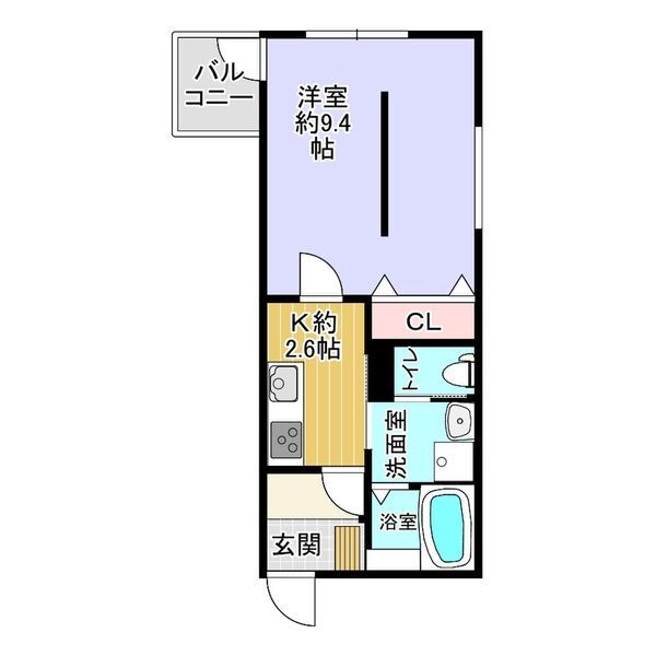 岸和田市沼町のアパートの間取り