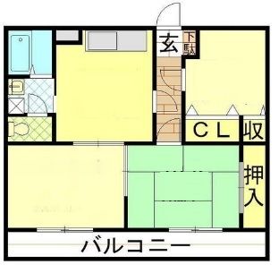 坂戸市大字森戸のマンションの間取り