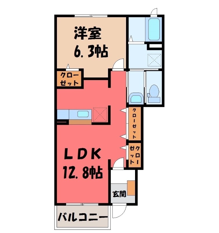 サニー スクェア Aの間取り