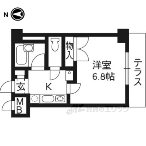 【京都市中京区壬生御所ノ内町のマンションの間取り】