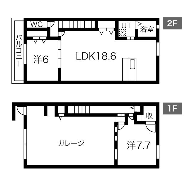 門真市四宮のアパートの間取り