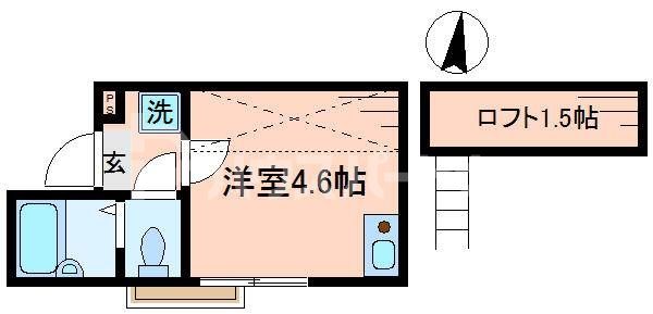 荒川区荒川のアパートの間取り