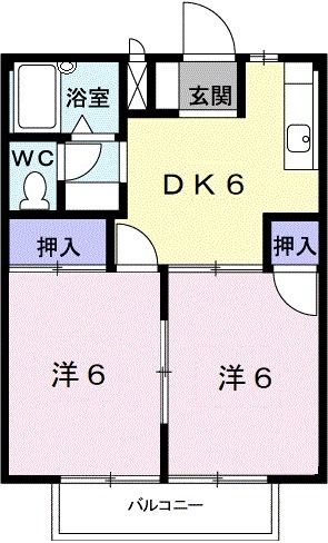 いなべ市大安町石榑東のアパートの間取り