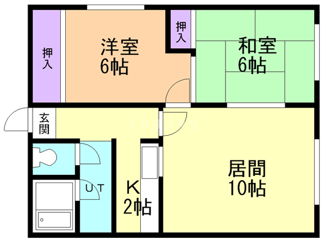 札幌市西区西野一条のマンションの間取り