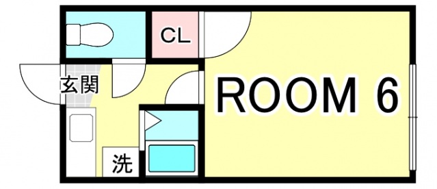 広島市中区吉島西のアパートの間取り