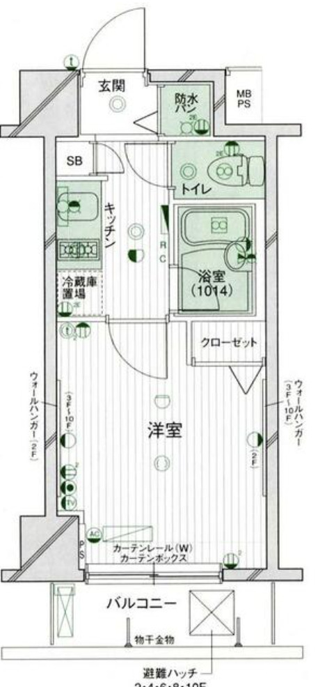 新宿区西早稲田のマンションの間取り