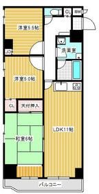 足立区東綾瀬のマンションの間取り