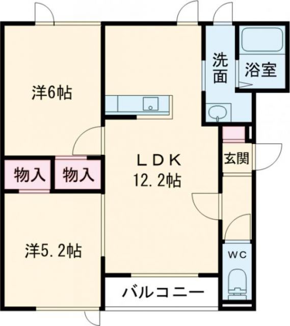 ミモザ緑町Ｂの間取り