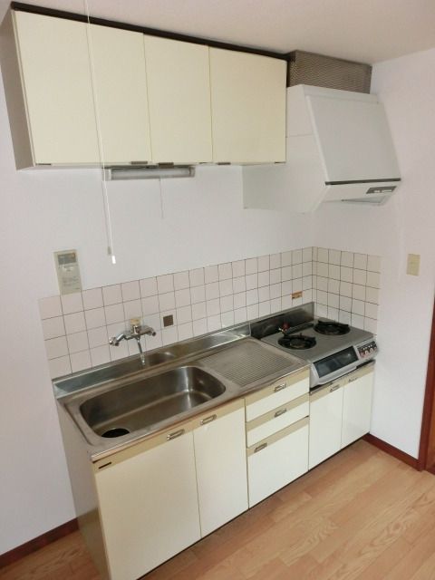 キッチン　グリル付２口ガスシステムキッチン