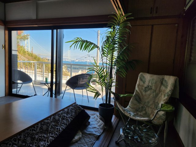 バルコニー　夜景も素敵ですが昼のオーシャンビューも最高です♪