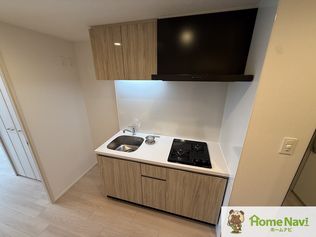 キッチン　2口コンロのシステムキッチン