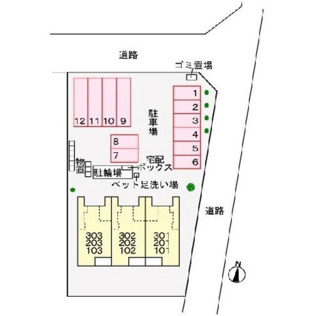 駐車場　駐車場配置図