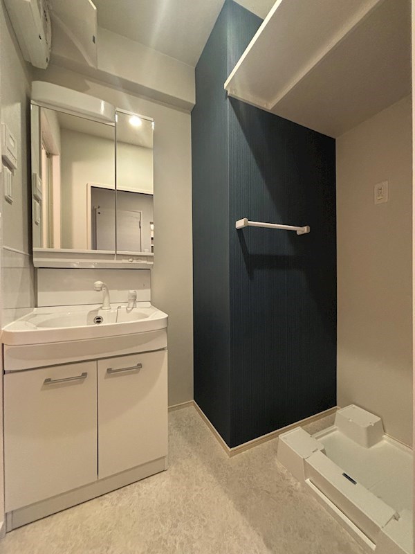 洗面設備　※別号室の写真です。シャワー付き洗面台