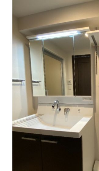 洗面設備　朝の支度にも助かる、独立の洗髪洗面化粧台