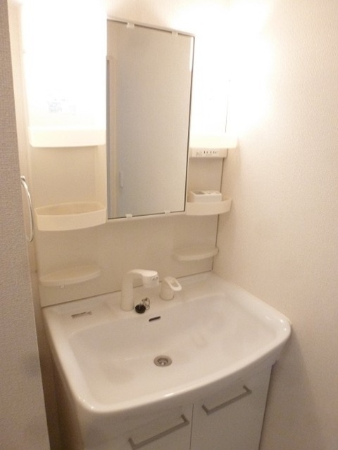 洗面設備　シャワーヘッド付き洗面台です。