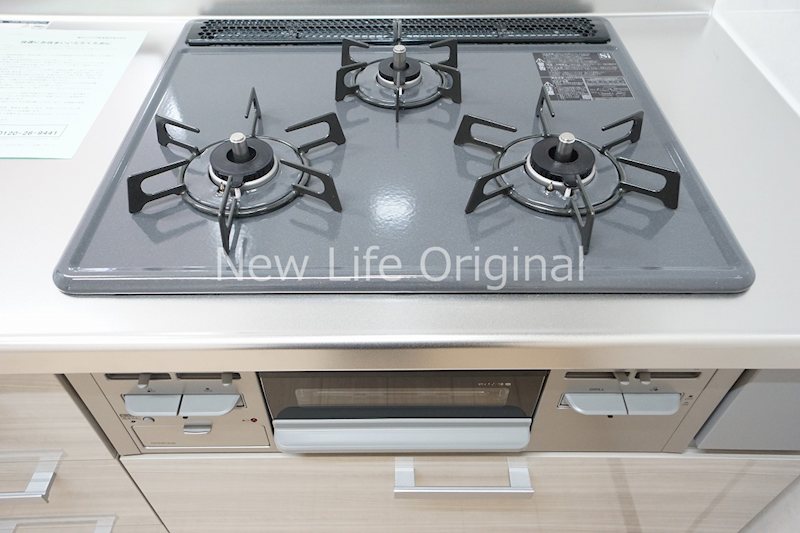 その他設備　3口ガスコンロだとお料理もはかどります☆