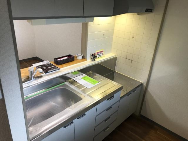 キッチン　都市ガス用ガスコンロ設置可