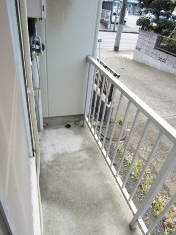バルコニー　洗濯機置場