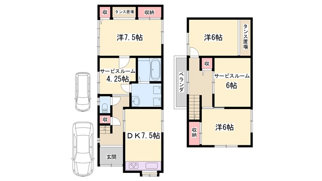 かいち西町戸建賃貸の間取り写真