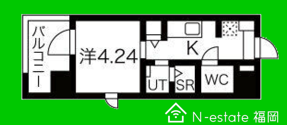 地下鉄空港線 西新駅 徒歩16分 10階建 築7年の間取り写真