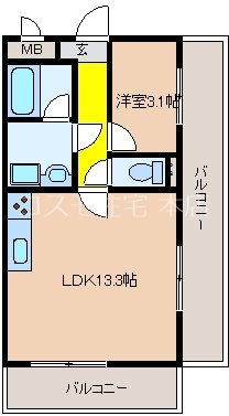 EAST NAGAREの間取り写真