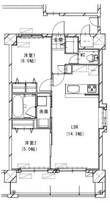 SunCrest西崎の間取り写真