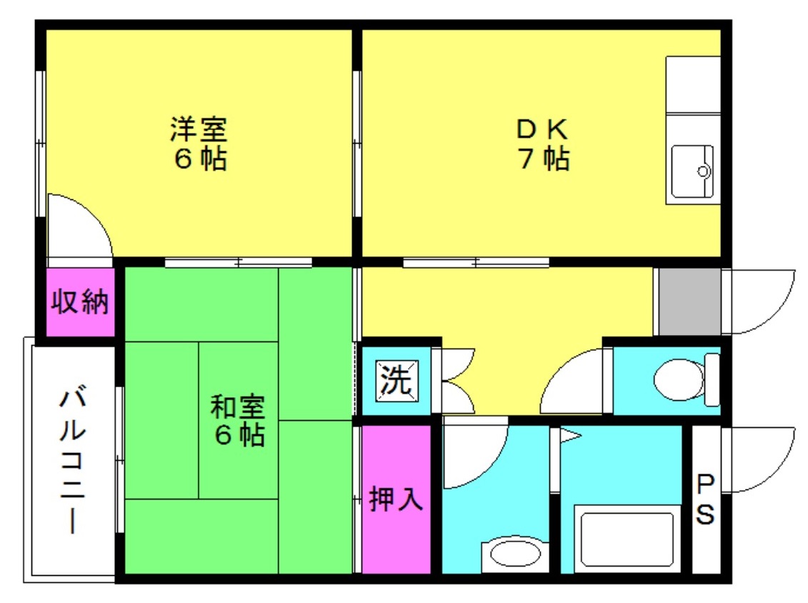 ポコアポコ住吉メゾン2の間取り写真