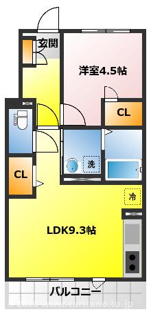 エメラルドの間取り写真