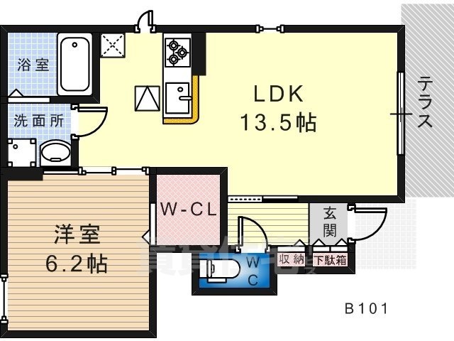 Casa永山園Bの間取り写真