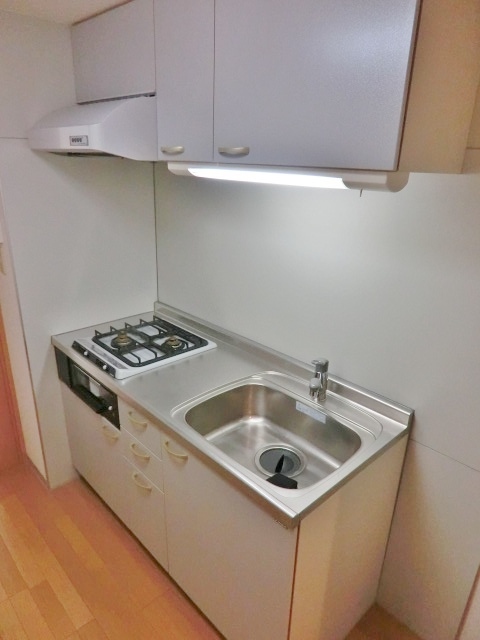 キッチン　2口ガスコンロのシステムキッチンです。