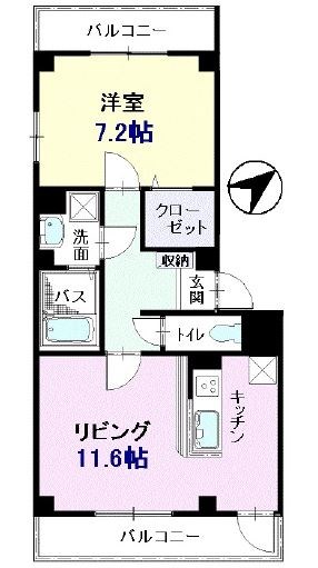 ＪＲ総武線 小岩駅 徒歩23分 3階建 築21年の間取り写真