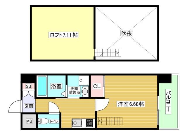 阪神電鉄阪神なんば線 千鳥橋駅 徒歩3分 10階建 築11年の間取り写真