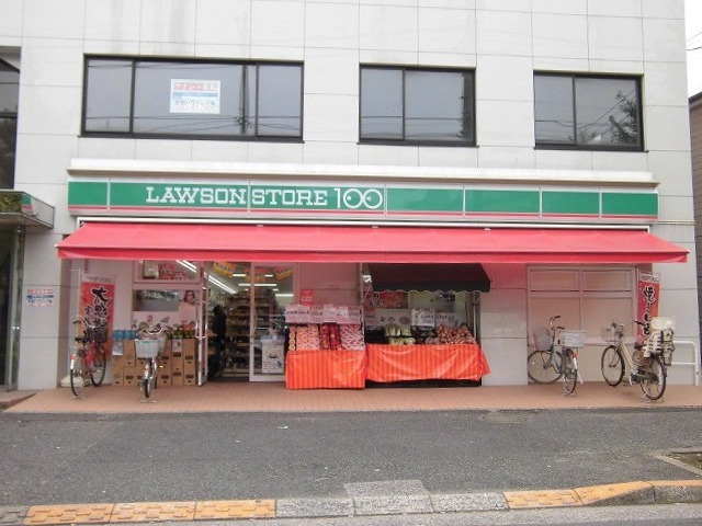 コンビニ　ローソンストア１００（コンビニ）まで90m