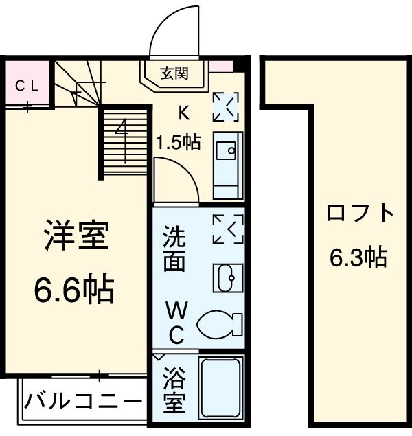 地下鉄名城線 志賀本通駅 徒歩10分 2階建 築15年の間取り写真