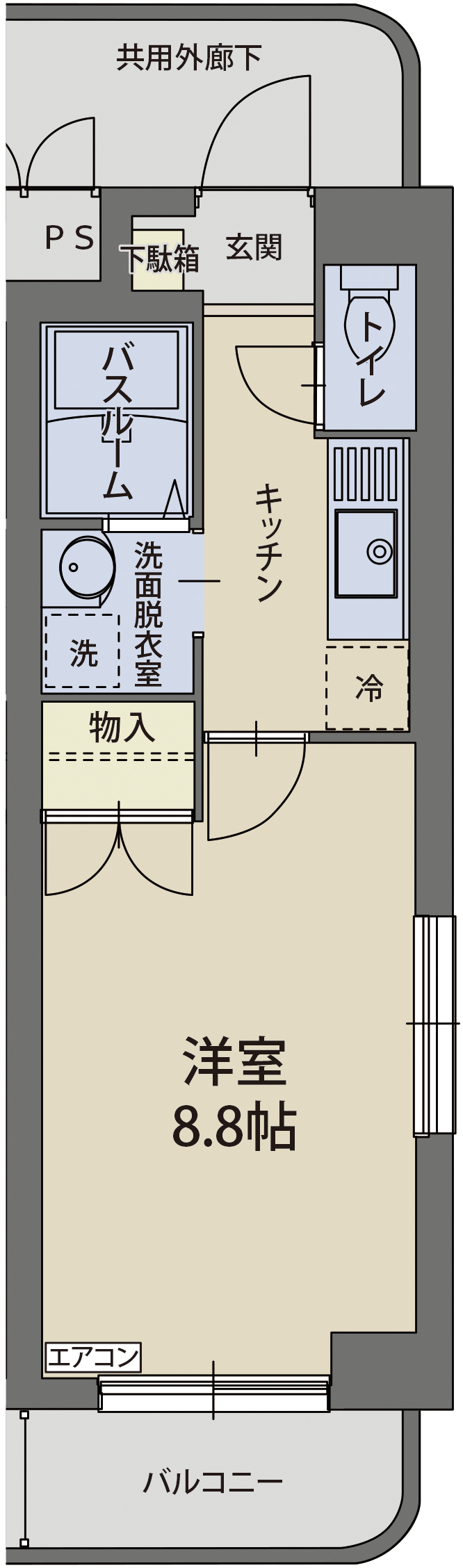 リヴスペースＷの間取り