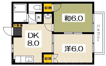 【廿日市市下平良のアパートの間取り】