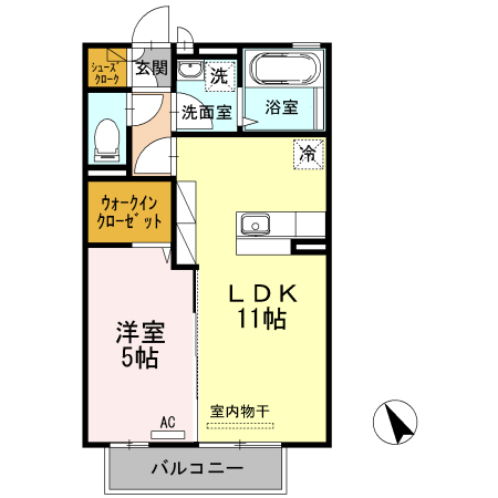 エストゥベンダ濱本B棟の間取り