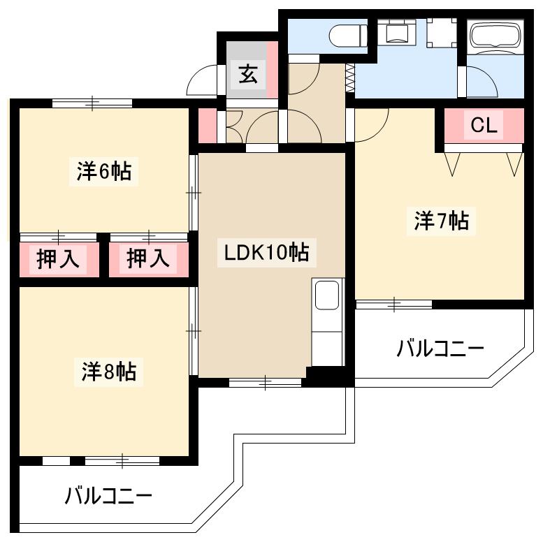 弁天ハイツの間取り